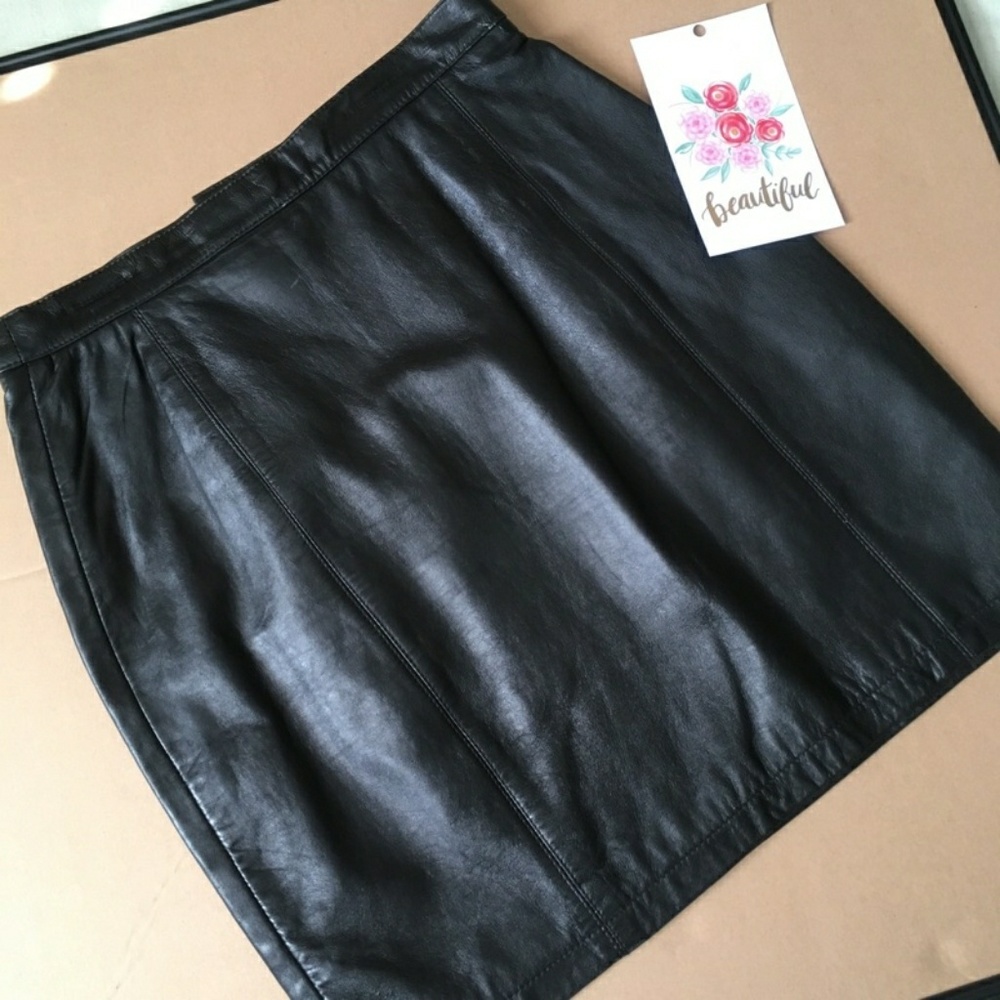Wilsons HiWaist Leather Mini Skirt